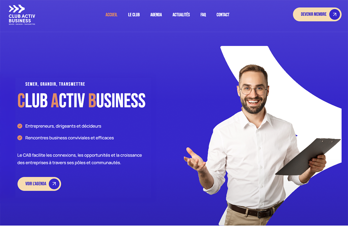 Site WEB pour le Club Activ Business