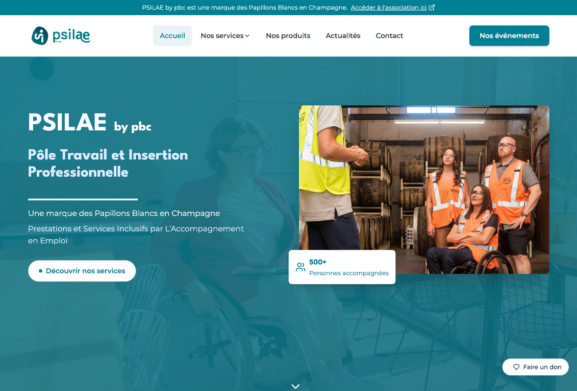 Site WEB pour PSILAE by pbc